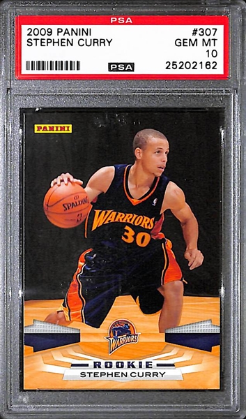 2009 Panini Basketball Steph Curry Rookie Card Graded PSA 10 GEM MINT!